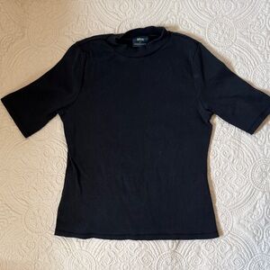 Anthropologie Black Ribbed Top TWO pack
